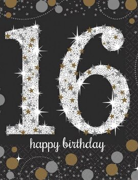 Sparkling Celebration 16 Beverage Napkins, 16ct