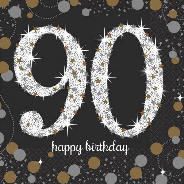 Sparkling Celebration 90 Beverage Napkins, 16ct