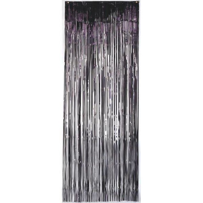 Black Foil Metallic Curtain