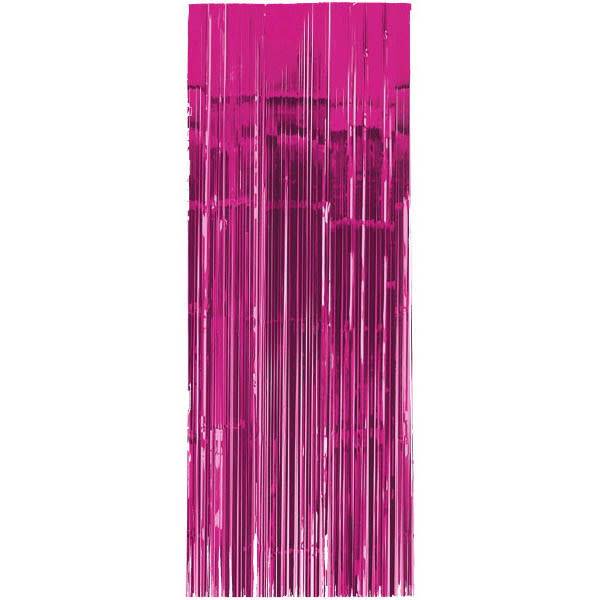 Bright Pink Metallic Curtain