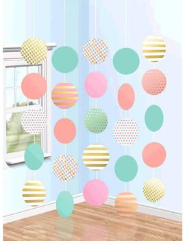 Hanging Circle Decorations - Pastel
