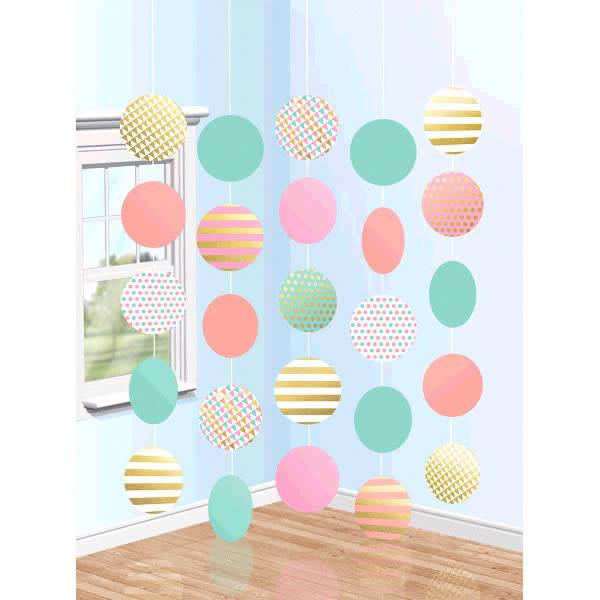 Hanging Circle Decorations - Pastel