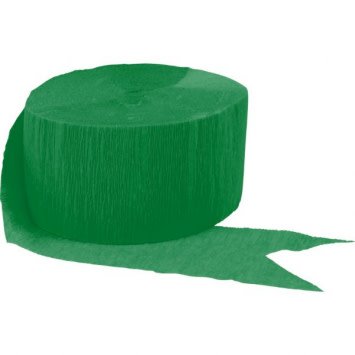 Festive Green Crepe Streamer
