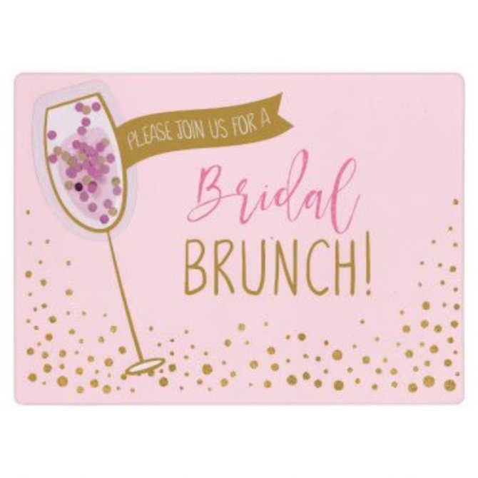 Bridal Shower Brunch Jumbo Deluxe Invitations, 8ct - POP! Party Supply