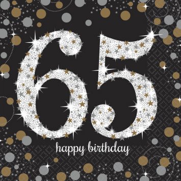 Sparkling Celebration 65 Luncheon Napkins, 16ct