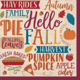 Hello Fall Beverage Napkins 16ct