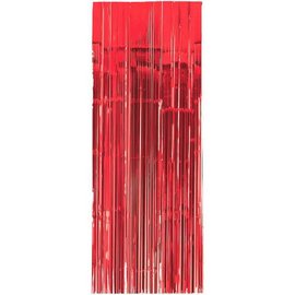 Apple Red Metallic Door Curtain