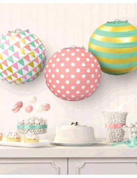 Round Paper Lanterns - Pastel