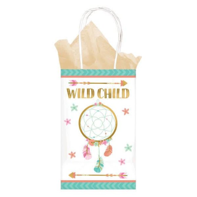 Boho Birthday Girl Paper Bags 8CT