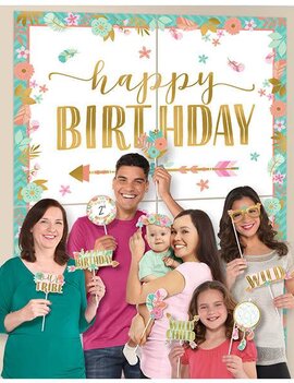 Boho Birthday Girl Scene Setters® w/ Props