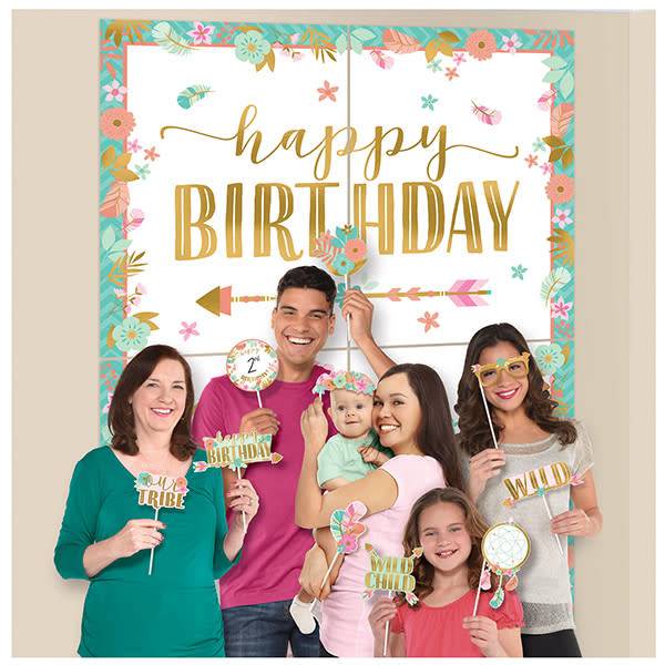 Boho Birthday Girl Scene Setters® w/ Props