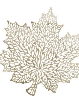 Vinyl Leaf Placemat - Gold Vinyl Leaf Placemat - Gold