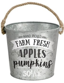 Fall Medium Galvanized Bucket Fall Medium Galvanized Bucket