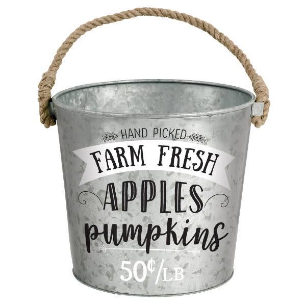 Fall Medium Galvanized Bucket