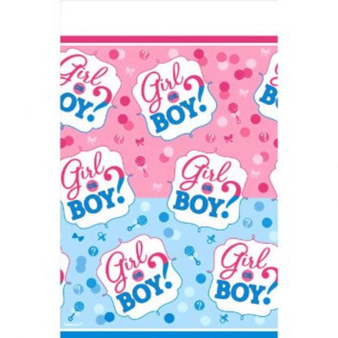 Girl or Boy? Plastic Table Cover
