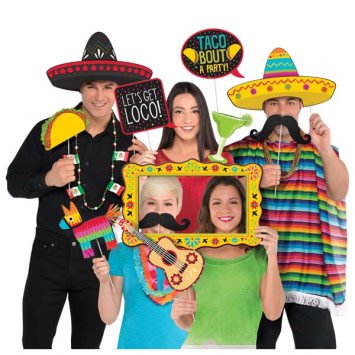 Fiesta Deluxe Jumbo Photo Props 12CT