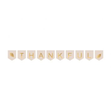 Thankful Canvas Pennant Banner 9'