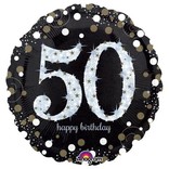 Sparkling 50th Birthday Balloon, 18"