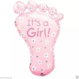 It's a Girl Foot Shape Balloon, 32"
