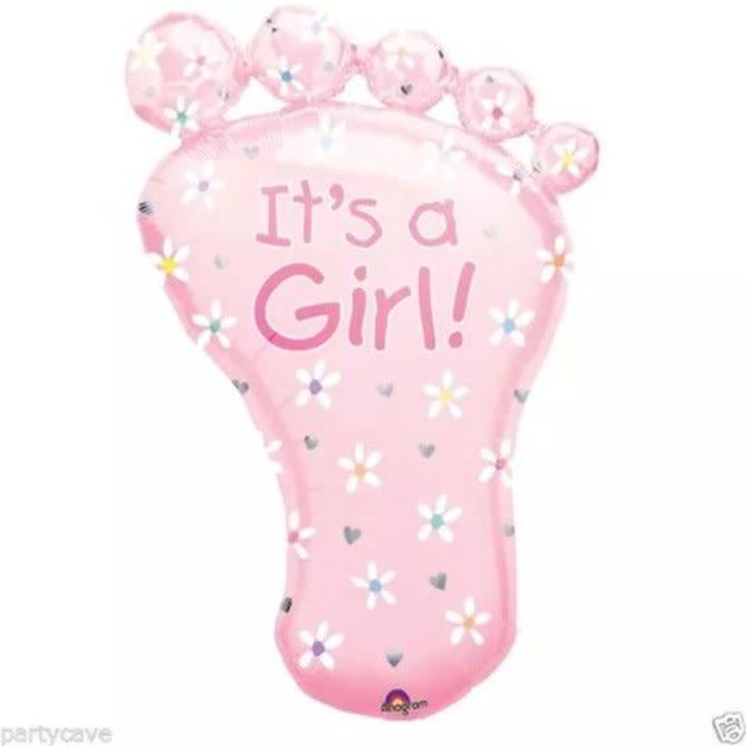 It's a Girl Foot Shape Balloon, 32"