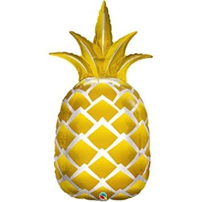 Gold Pineapple Balloon, 44"