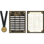 Movie Awards Ballot Game          Contains: 1 Plastic Scoring Sheet, 40" x 30" 24 Paper Ballots, 8 1/2" x 11" 1 Winner Ribbon Necklace, 30" 24 in a package