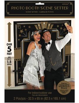 Glitz & Glam Photo Booth Scene Setter®s          Contains: 2 Plastic Pieces: 65" x 32 1/2" Combined to 65" x 65" 2 in a package