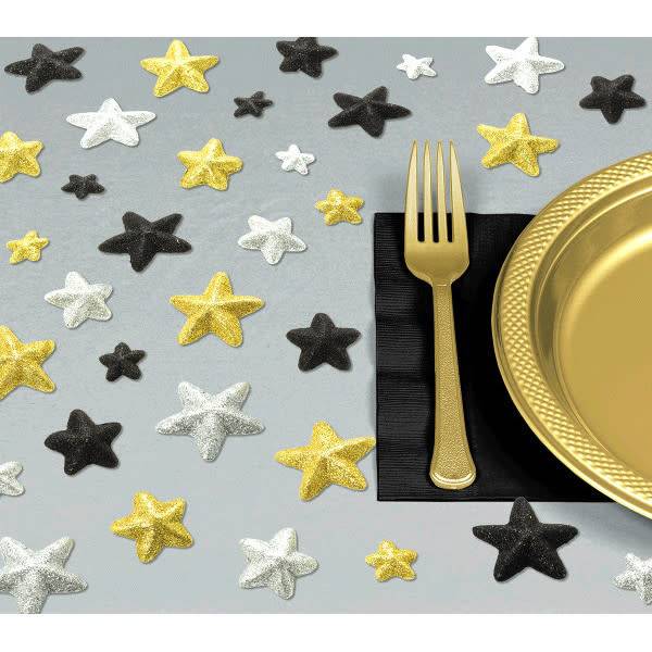 Hollywood Glitz & Glam Glitter Table Sprinkles               1" Glitter Foam 32 in a package