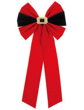 Santa Bow w/ Gold Buckle