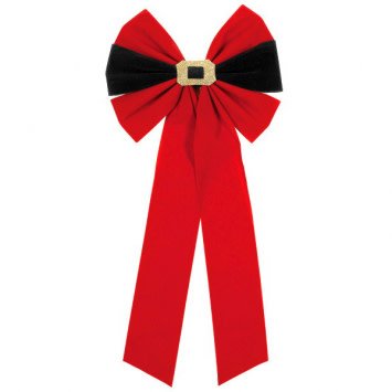 Santa Bow w/ Gold Buckle