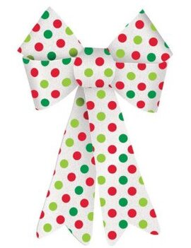 Christmas Glitter Bow-10" x 13 1/2"