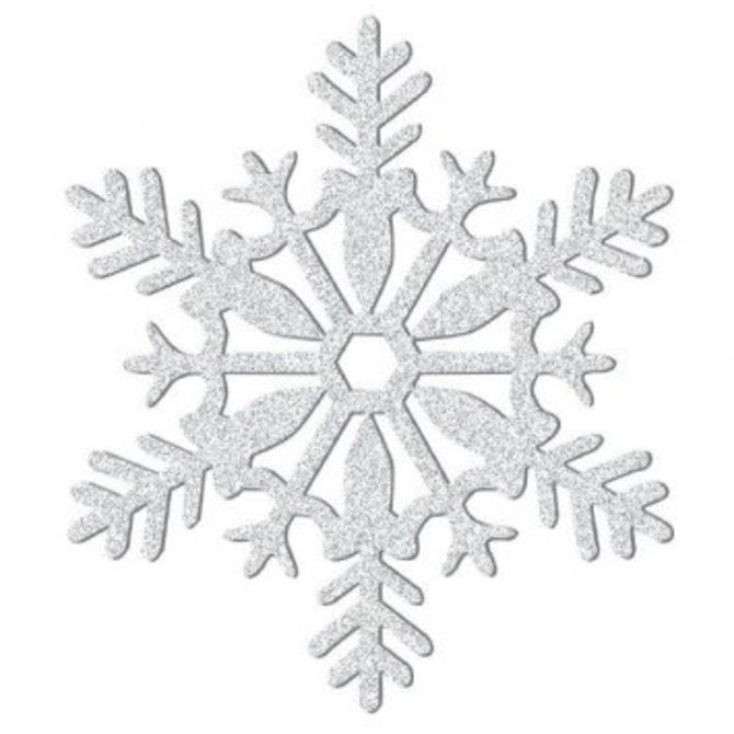 Large Glitter Plastic Snowflake Decoration - Silver-11"