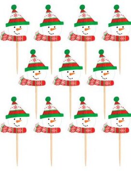 Christmas Snowman Party Picks-36ct