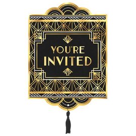 Hollywood Glitz & Glam Jumbo Deluxe Invites 8ct