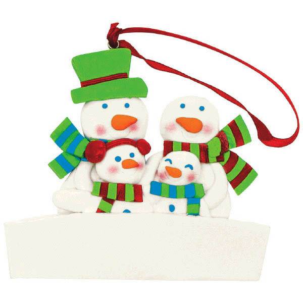 Family Of Four Ornament - Personalize It!