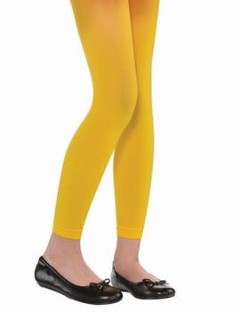 Yellow Footless Tights - Child