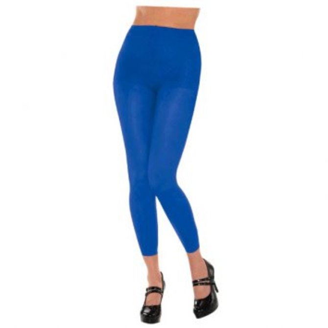 Blue Footless Tights-Adult