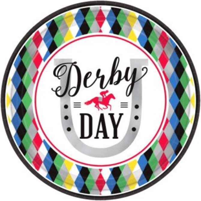 Derby Day Round Plates, 9" 8ct.