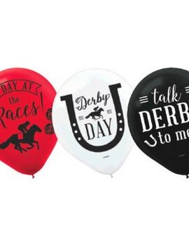 Derby Day 12" Latex Balloons, 15ct.