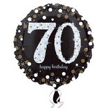 Sparkling 70th Birthday Balloon, 18"