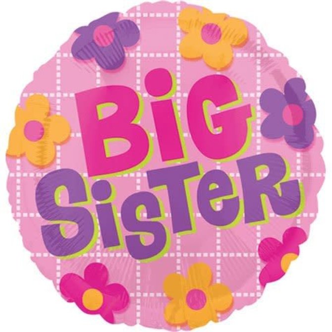 Big Sister Flowers Balloon, 18"