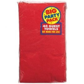 Apple Red Big Party Pack 2-Ply Guest Towels, 40ct