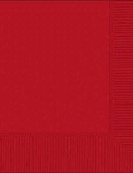 Red 2-Ply Beverage Napkins - 50 count