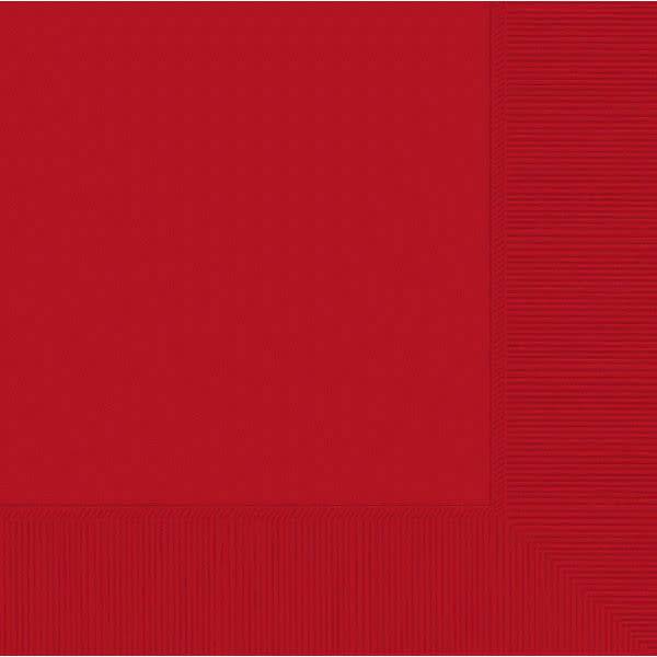Apple Red 2-Ply Beverage Napkins