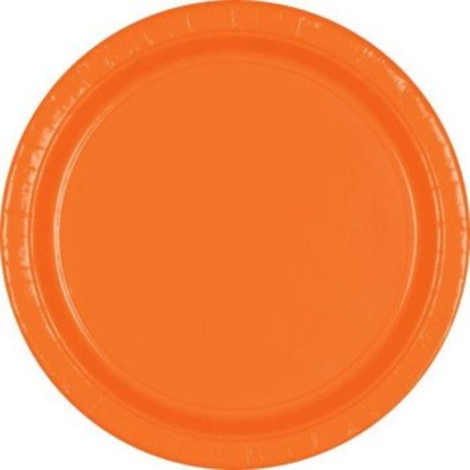 Orange Peel Paper Plates, 7"