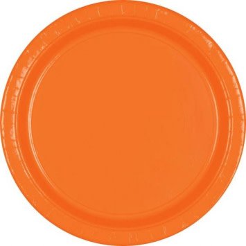 Orange Peel Paper Plates, 7"