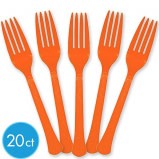 Orange Peel Premium Heavy Weight Plastic Forks 20ct