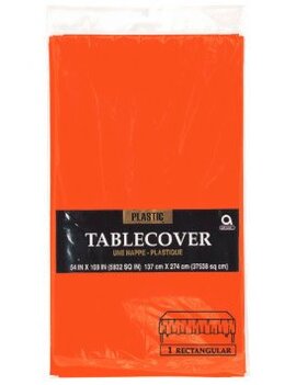 Orange Peel Rectangular Plastic Table Cover, 54" x 108"