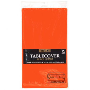 Orange Peel Rectangular Plastic Table Cover, 54" x 108"