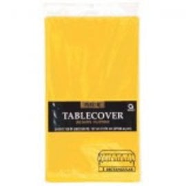 Yellow Sunshine Rectangular Plastic Table Cover, 54" x 108"
